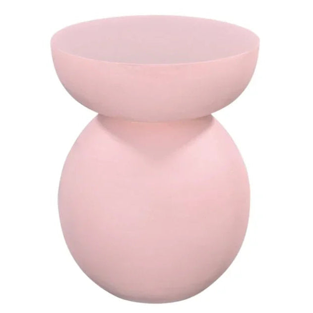Eden Pink Round Wooden Accent Table - LOOMLAN - Bassett Mirror - Side Tables
