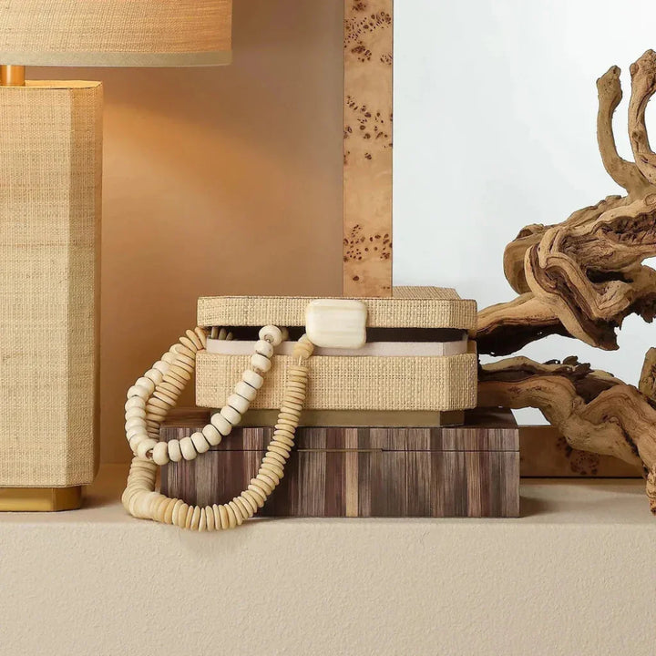 Raffia Decorative Box with Lid | LOOMLAN
