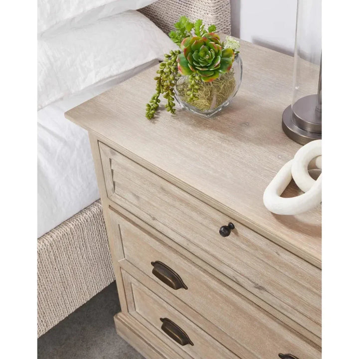 Eden Reclaimed Wood 3 Drawers Nightstand - LOOMLAN - Essentials For Living - Nightstands