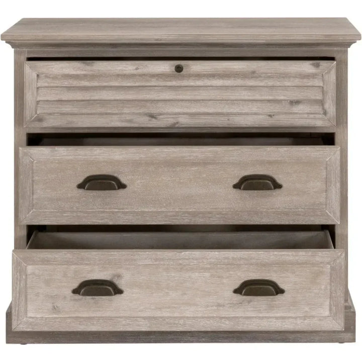 Eden Reclaimed Wood 3 Drawers Nightstand - LOOMLAN - Essentials For Living - Nightstands