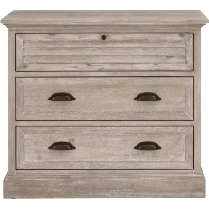 Eden Reclaimed Wood 3 Drawers Nightstand - LOOMLAN - Essentials For Living - Nightstands