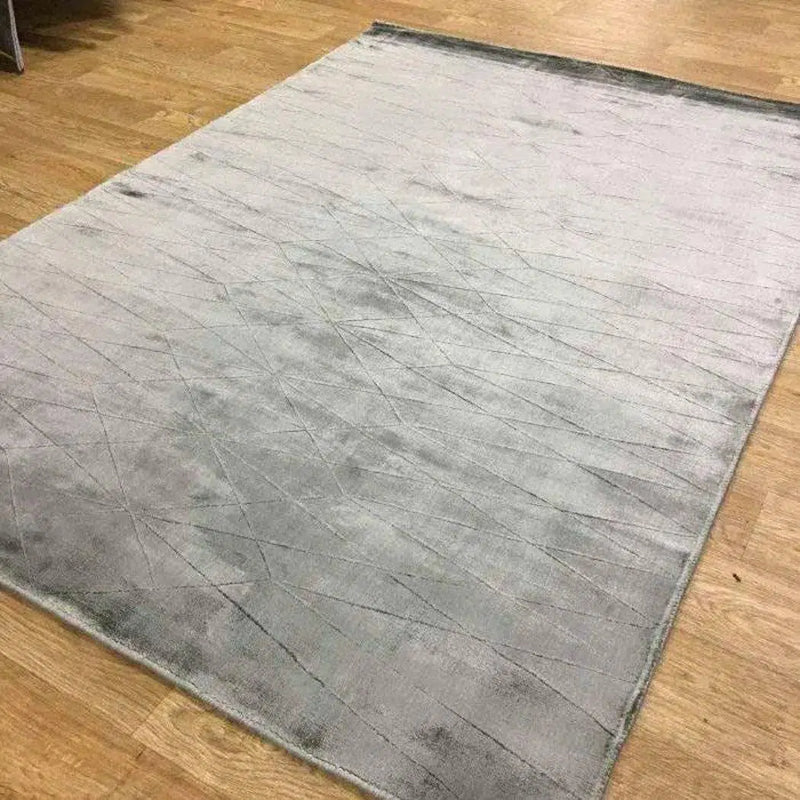 Edge Grey Solid Multicolor Handmade Area Rug