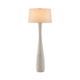 Edwell Wooden Whitewash Floor Lamp-Floor Lamps-Currey & Co-LOOMLAN