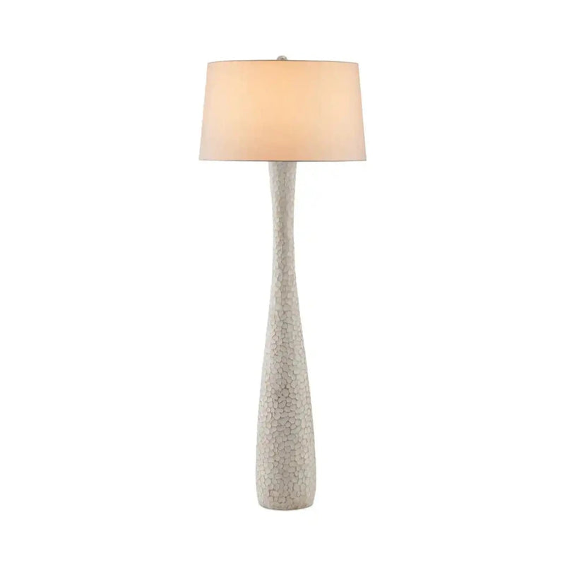 Edwell Wooden Whitewash Floor Lamp-Floor Lamps-Currey & Co-LOOMLAN