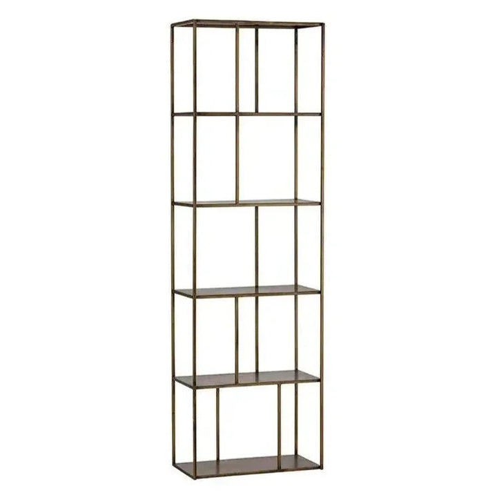 Eiffel Stylish Iron Etagere-Etageres-SUNPAN-Antique Brass-Small-LOOMLAN