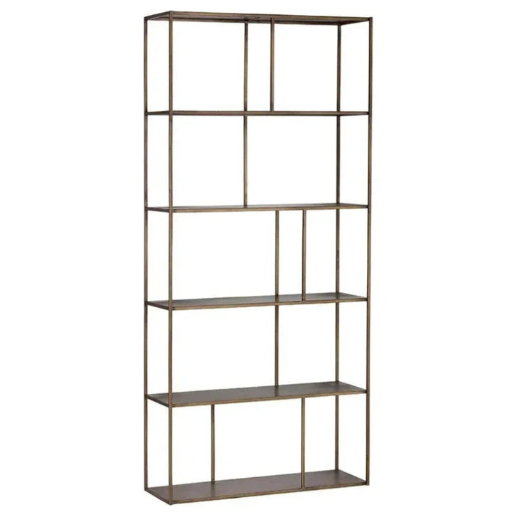 Eiffel Stylish Iron Etagere-Etageres-SUNPAN-Antique Brass-Large-LOOMLAN