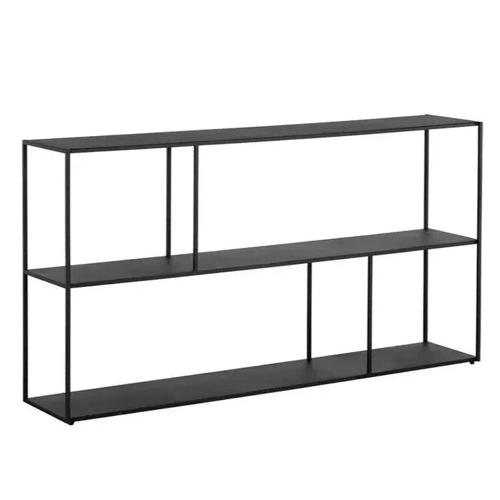 Eiffel Stylish Iron Low Etagere-Etageres-SUNPAN-Black-Large-LOOMLAN