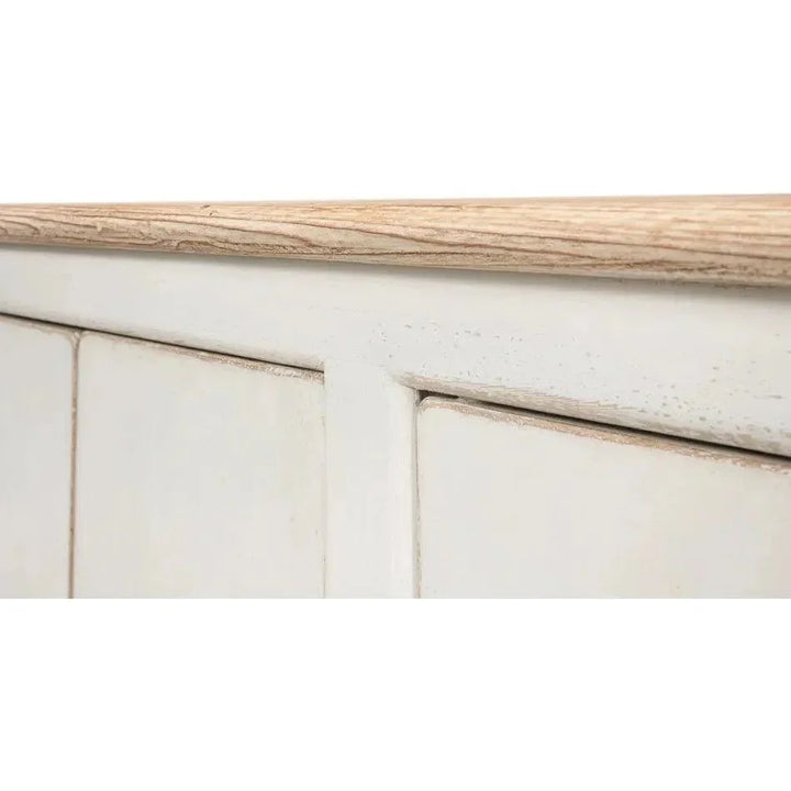 Eight Is Enough Extra Wide Sideboard Whitewash - LOOMLAN - Sarreid - Sideboards