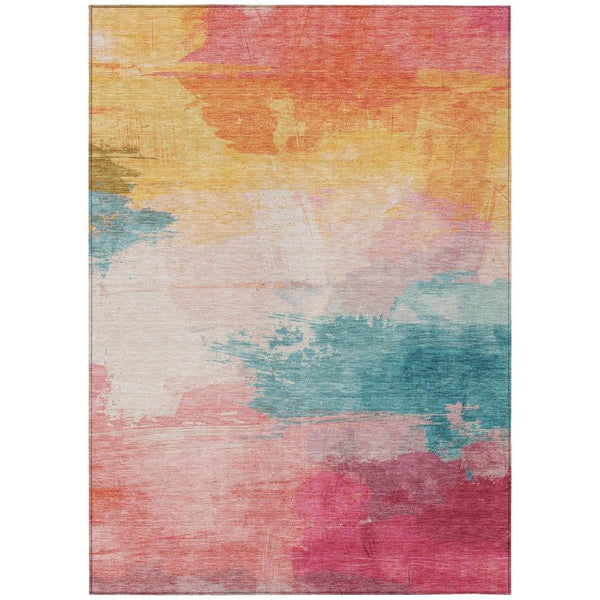 Elanisse Pink Washable Indoor - Outdoor Rug - LOOMLAN - LOOMLAN Rugs - Outdoor Rugs