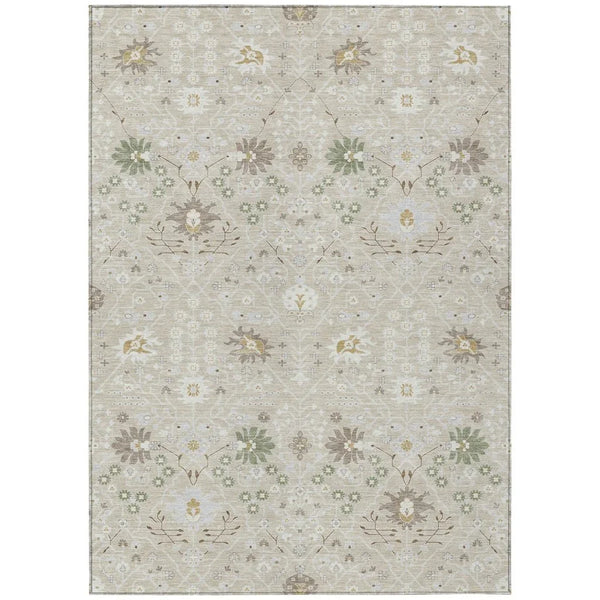 Elara Brown Washable Indoor-Outdoor Rug-Outdoor Rugs-LOOMLAN Rugs-2'6" x 3'10"-LOOMLAN