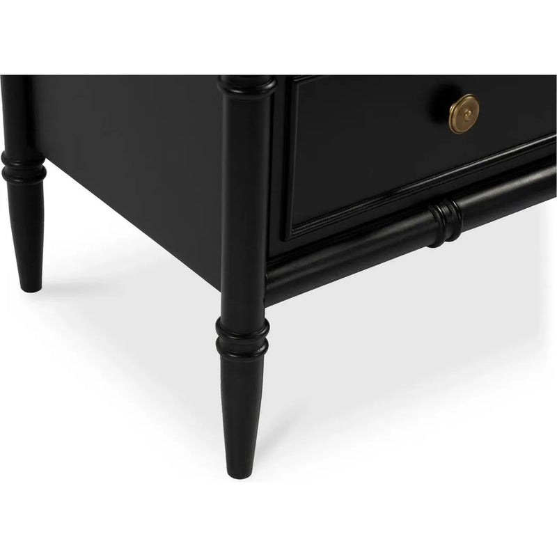 Eleanor Marble & Wood Black 6 Drawer Dresser