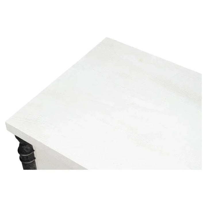 Elegance Wood and Irop White Nightstand - LOOMLAN - Sarreid - Nightstands