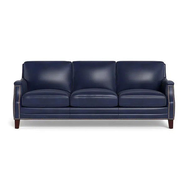 Elegant Leather Sofa American Crafted