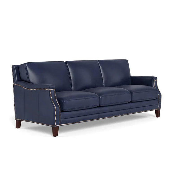 Elegant Leather Sofa American Crafted