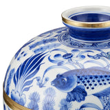 Elegant Blue & White Rice Tureen (Set Of 3)