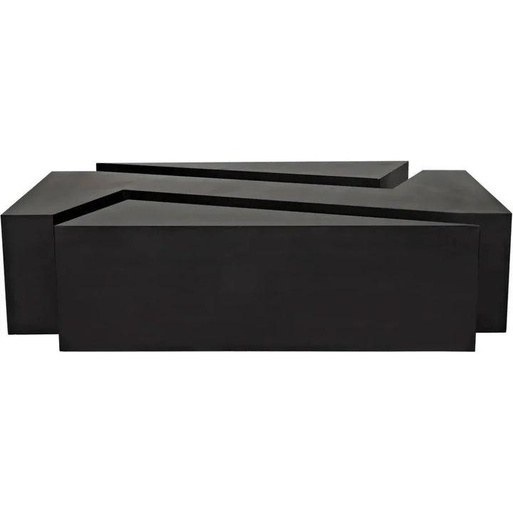 Element Black Steel Geometric Coffee Table - LOOMLAN - Noir - Coffee Tables