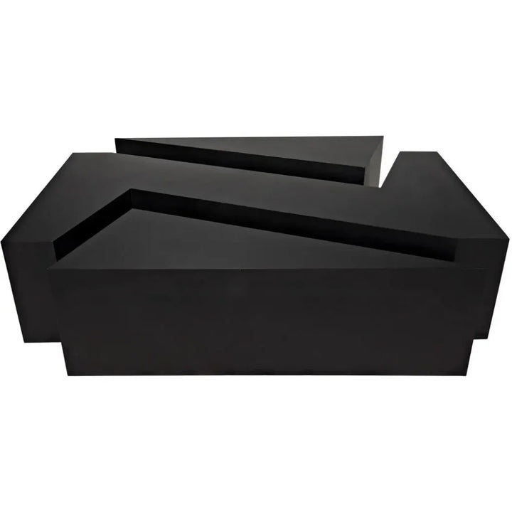 Element Black Steel Geometric Coffee Table - LOOMLAN - Noir - Coffee Tables