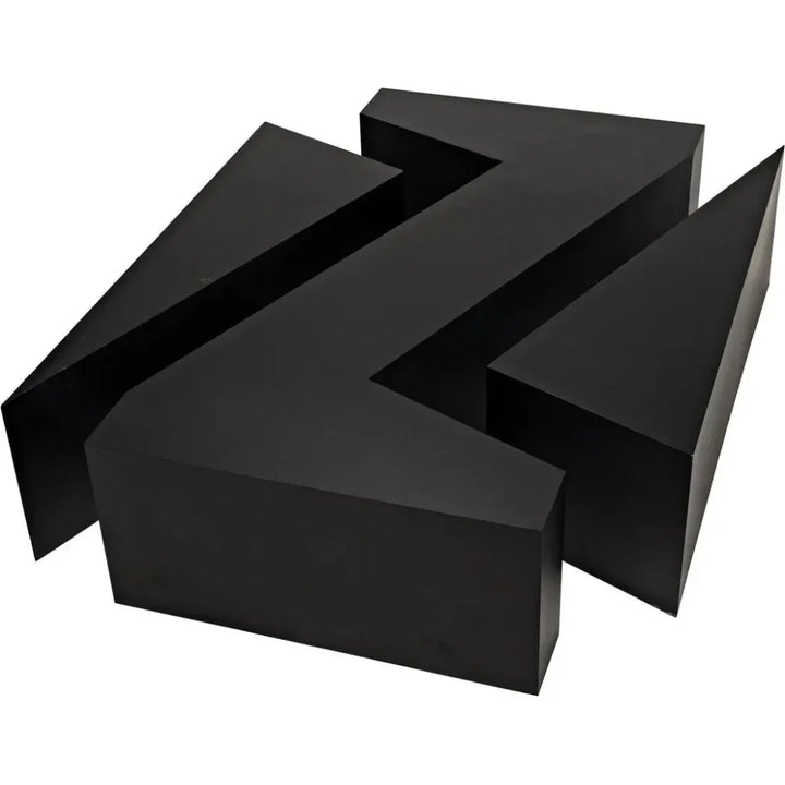 Element Black Steel Geometric Coffee Table - LOOMLAN - Noir - Coffee Tables