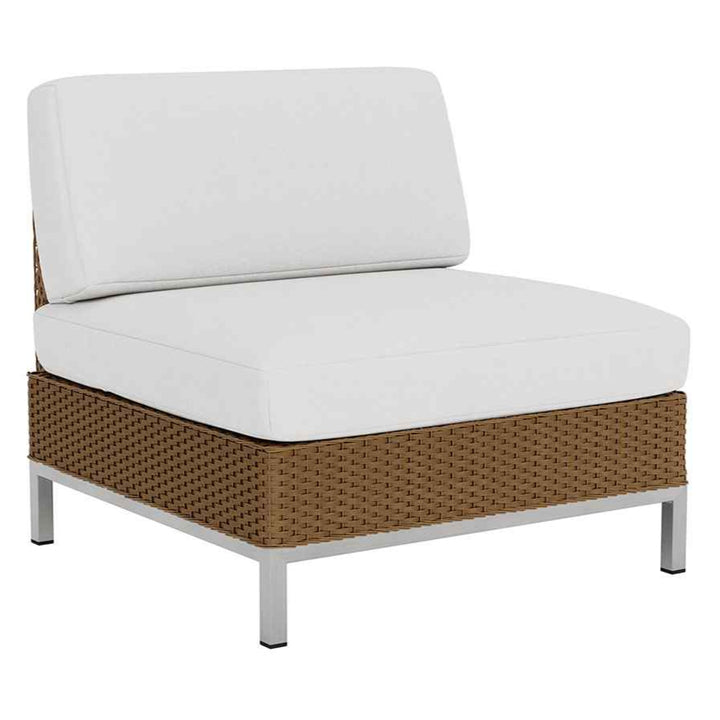 Elements Armless Outdoor Lounge Chair with Loom Back-Outdoor Lounge Chairs-Lloyd Flanders-LOOMLAN