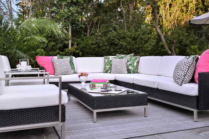 Elements Rectangular Outdoor Cocktail Table-Outdoor Coffee Tables-Lloyd Flanders-LOOMLAN