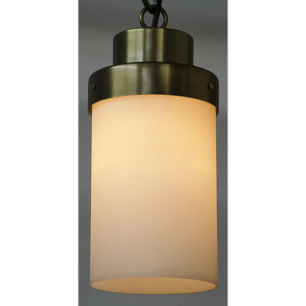 Eleonore Metal and Glass Pendant With Brass Finish-Pendants-Noir-LOOMLAN