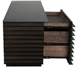 Elevation Sideboard, Ebony Walnut with Steel-Sideboards-Noir-LOOMLAN