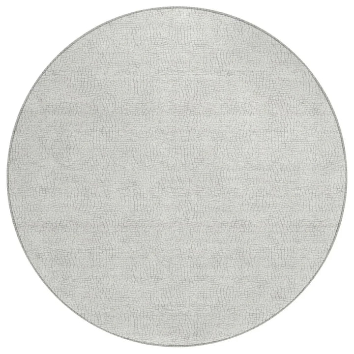 Eleya Gray Washable Indoor-Outdoor Rug-Outdoor Rugs-LOOMLAN Rugs-8' x 8'-LOOMLAN
