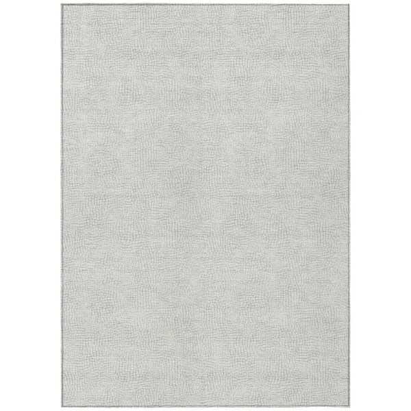 Eleya Gray Washable Indoor-Outdoor Rug-Outdoor Rugs-LOOMLAN Rugs-2'6" x 3'10"-LOOMLAN