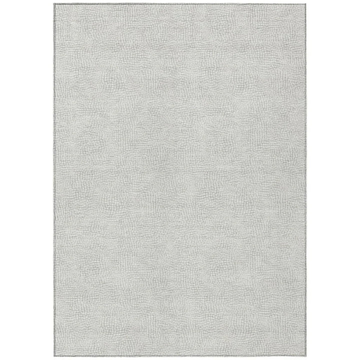 Eleya Gray Washable Indoor-Outdoor Rug-Outdoor Rugs-LOOMLAN Rugs-2'6" x 3'10"-LOOMLAN