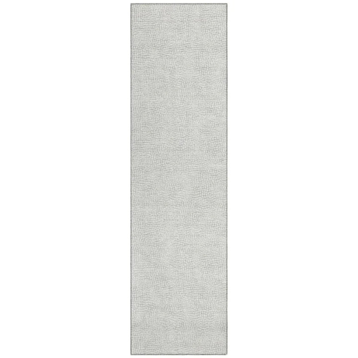 Eleya Gray Washable Indoor-Outdoor Rug-Outdoor Rugs-LOOMLAN Rugs-2'3" x 7'6"-LOOMLAN