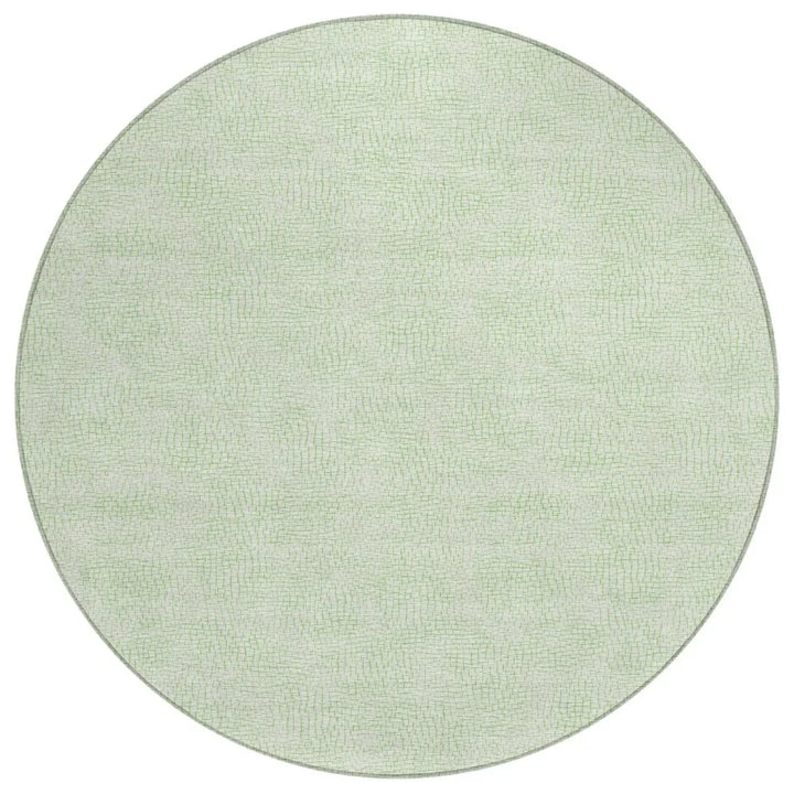 Eleya Green Washable Indoor-Outdoor Rug-Outdoor Rugs-LOOMLAN Rugs-8' x 8'-LOOMLAN