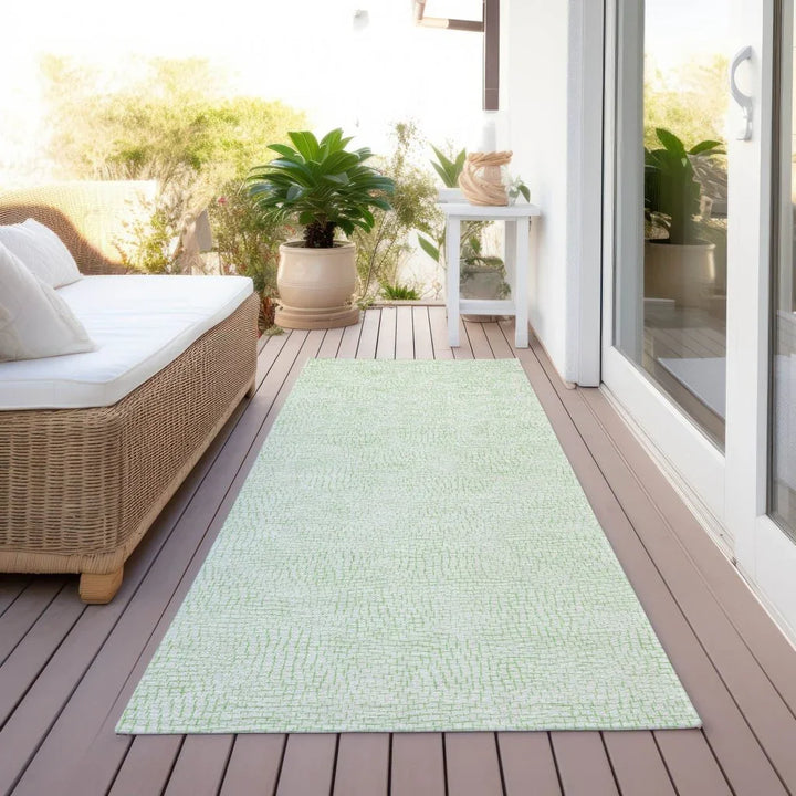 Eleya Green Washable Indoor-Outdoor Rug-Outdoor Rugs-LOOMLAN Rugs-LOOMLAN
