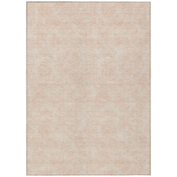 Eleya Orange Washable Indoor-Outdoor Rug-Outdoor Rugs-LOOMLAN Rugs-2'6" x 3'10"-LOOMLAN