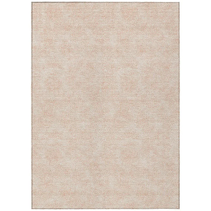 Eleya Orange Washable Indoor-Outdoor Rug-Outdoor Rugs-LOOMLAN Rugs-2'6" x 3'10"-LOOMLAN