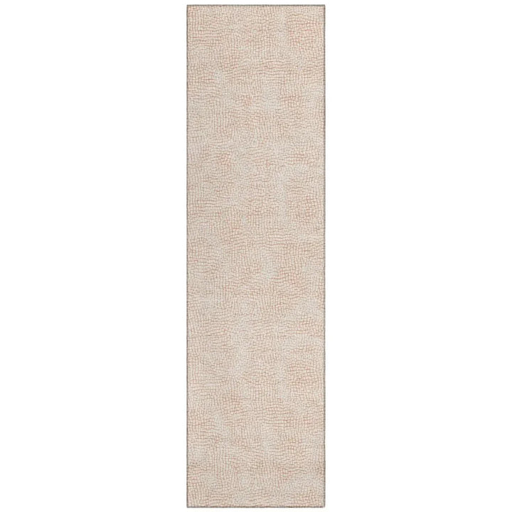 Eleya Orange Washable Indoor-Outdoor Rug-Outdoor Rugs-LOOMLAN Rugs-2'3" x 7'6"-LOOMLAN