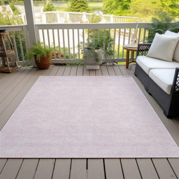 Eleya Pink Washable Indoor-Outdoor Rug-Outdoor Rugs-LOOMLAN Rugs-LOOMLAN