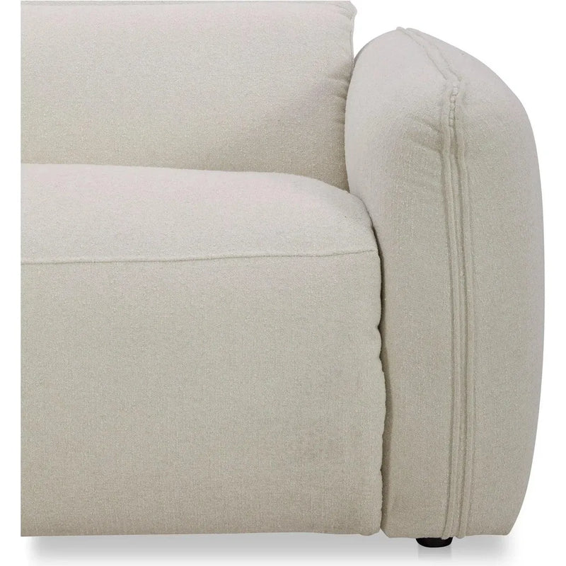 Eli Power Polyester and Solid Wood Ivory Recliner Arm Chair Sofas & Loveseats LOOMLAN By Moe's Home