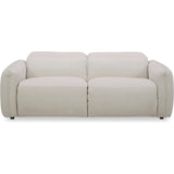 Eli Power Polyester and Solid Wood Ivory Recliner Sofa Sofas & Loveseats LOOMLAN By Moe's Home