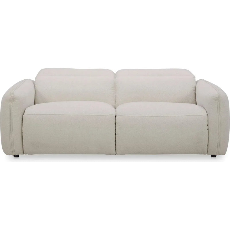 Eli Power Polyester and Solid Wood Ivory Recliner Sofa Sofas & Loveseats LOOMLAN By Moe's Home