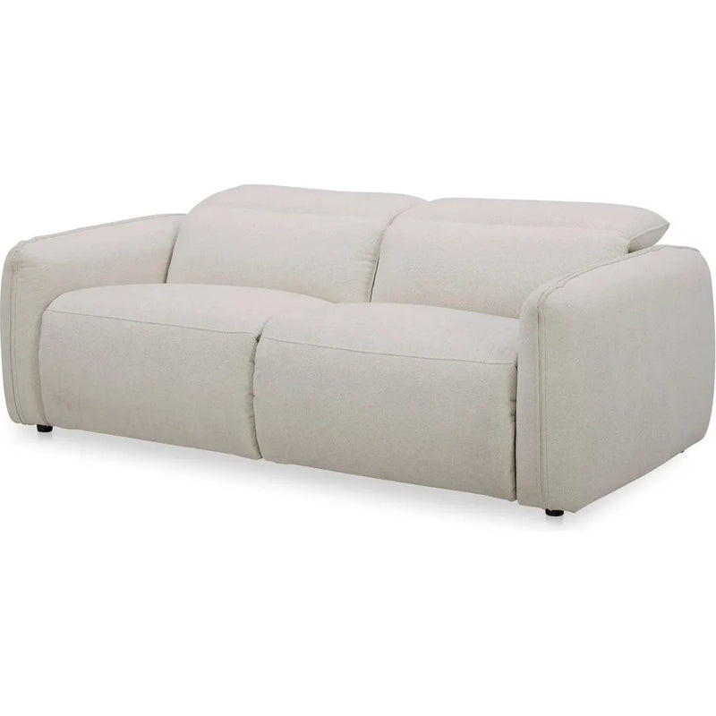 Eli Power Polyester and Solid Wood Ivory Recliner Sofa Sofas & Loveseats LOOMLAN By Moe's Home