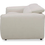 Eli Power Polyester and Solid Wood Ivory Recliner Sofa Sofas & Loveseats LOOMLAN By Moe's Home