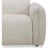 Eli Power Polyester and Solid Wood Ivory Recliner Sofa Sofas & Loveseats LOOMLAN By Moe's Home