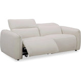 Eli Power Polyester and Solid Wood Ivory Recliner Sofa Sofas & Loveseats LOOMLAN By Moe's Home