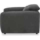 Eli Power Polyester and Solid Wood Dark Grey Recliner Arm Chair Sofas & Loveseats LOOMLAN By Moe's Home