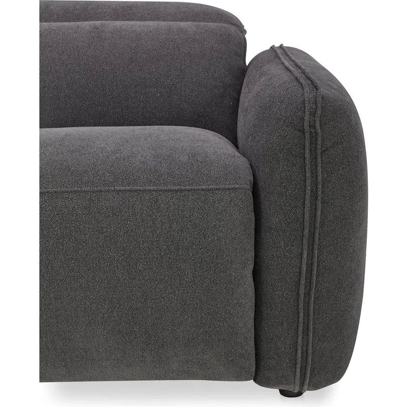 Eli Power Polyester and Solid Wood Dark Grey Recliner Arm Chair Sofas & Loveseats LOOMLAN By Moe's Home