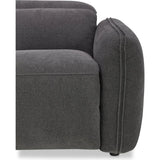 Eli Power Polyester and Solid Wood Dark Grey Recliner Sofa Sofas & Loveseats LOOMLAN By Moe's Home