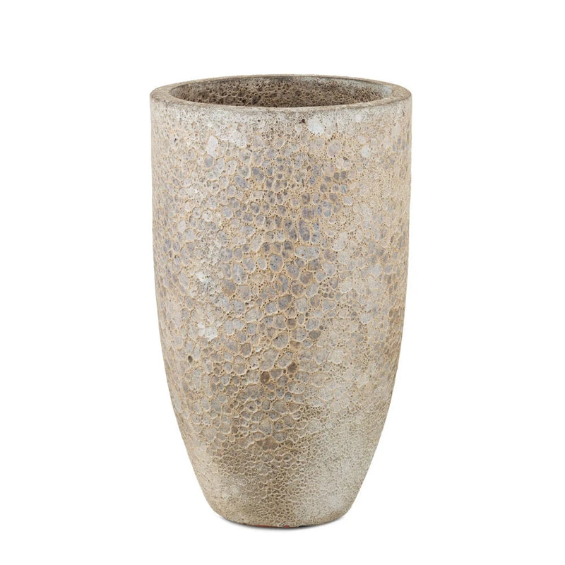 Elias Ceramic Textured Outdoor Planter-Outdoor Accessories-Currey & Co-Beige-LOOMLAN