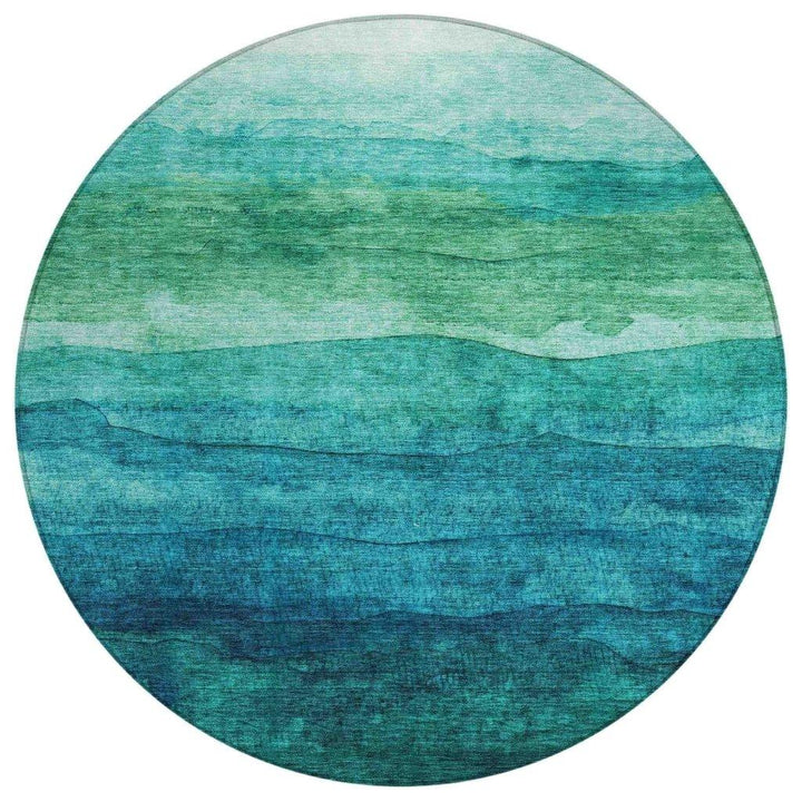 Elien Teal Washable Indoor - Outdoor Rug - LOOMLAN - LOOMLAN Rugs - Outdoor Rugs