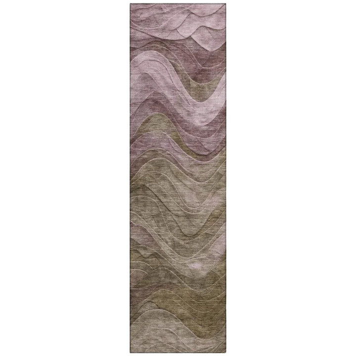 Elion Brown Washable Indoor - Outdoor Rug - LOOMLAN - LOOMLAN Rugs - Outdoor Rugs