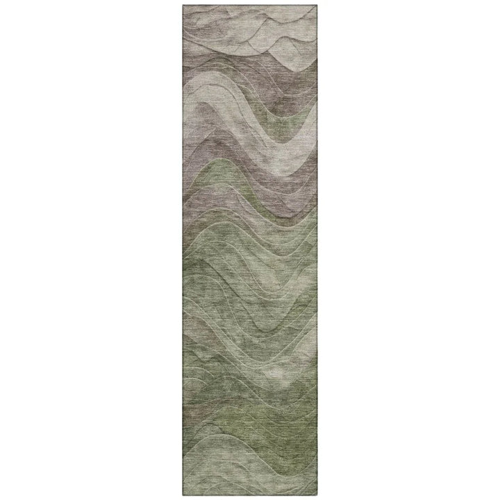 Elion Green Washable Indoor - Outdoor Rug - LOOMLAN - LOOMLAN Rugs - Outdoor Rugs